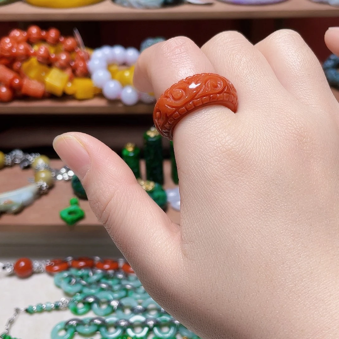 翡翠未镶嵌戒指饰品