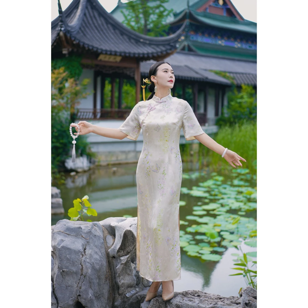 远山蝶 |新中式国风夏季旗袍设计师款连衣裙旗袍