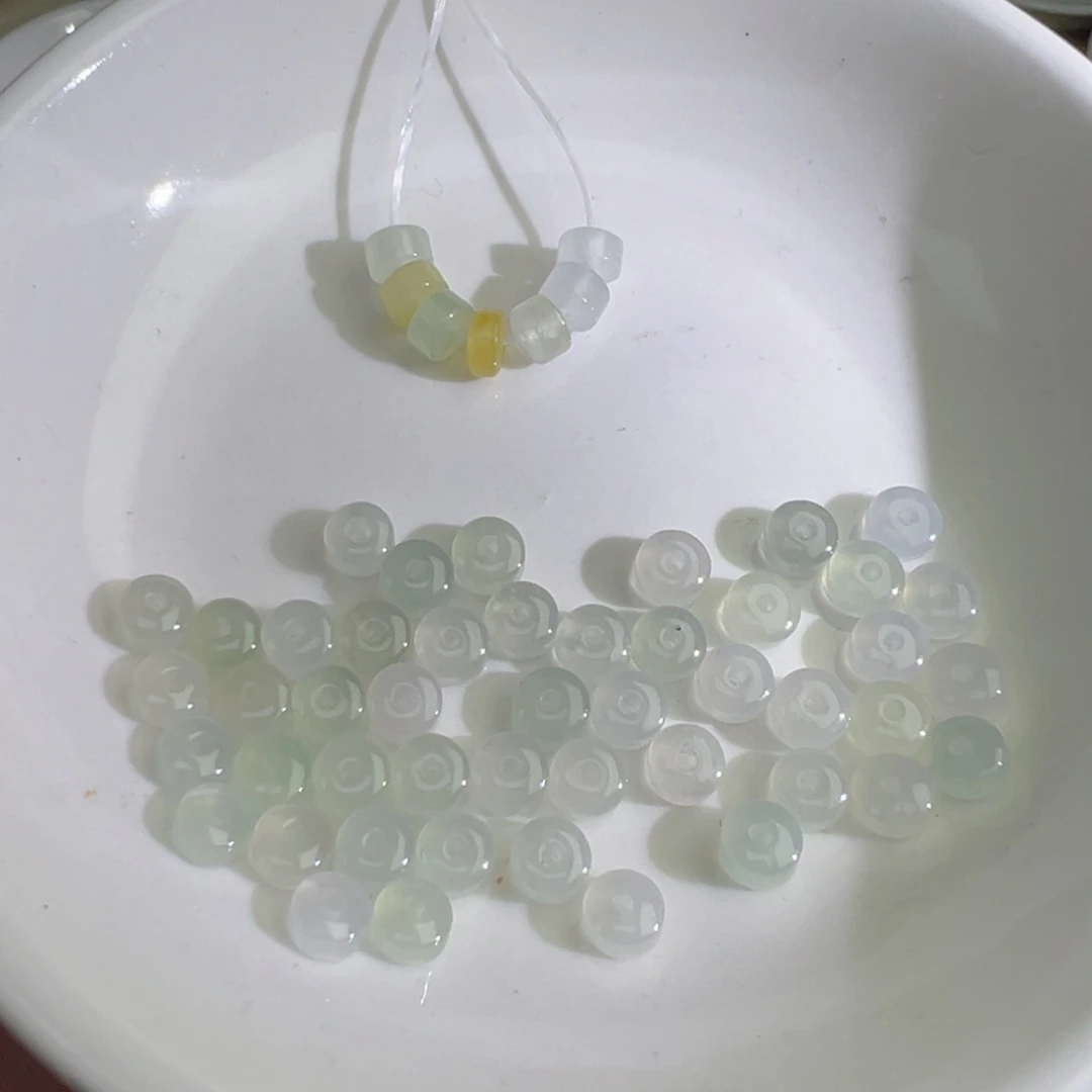翡翠散珠冰胶桶珠一颗 可挑
