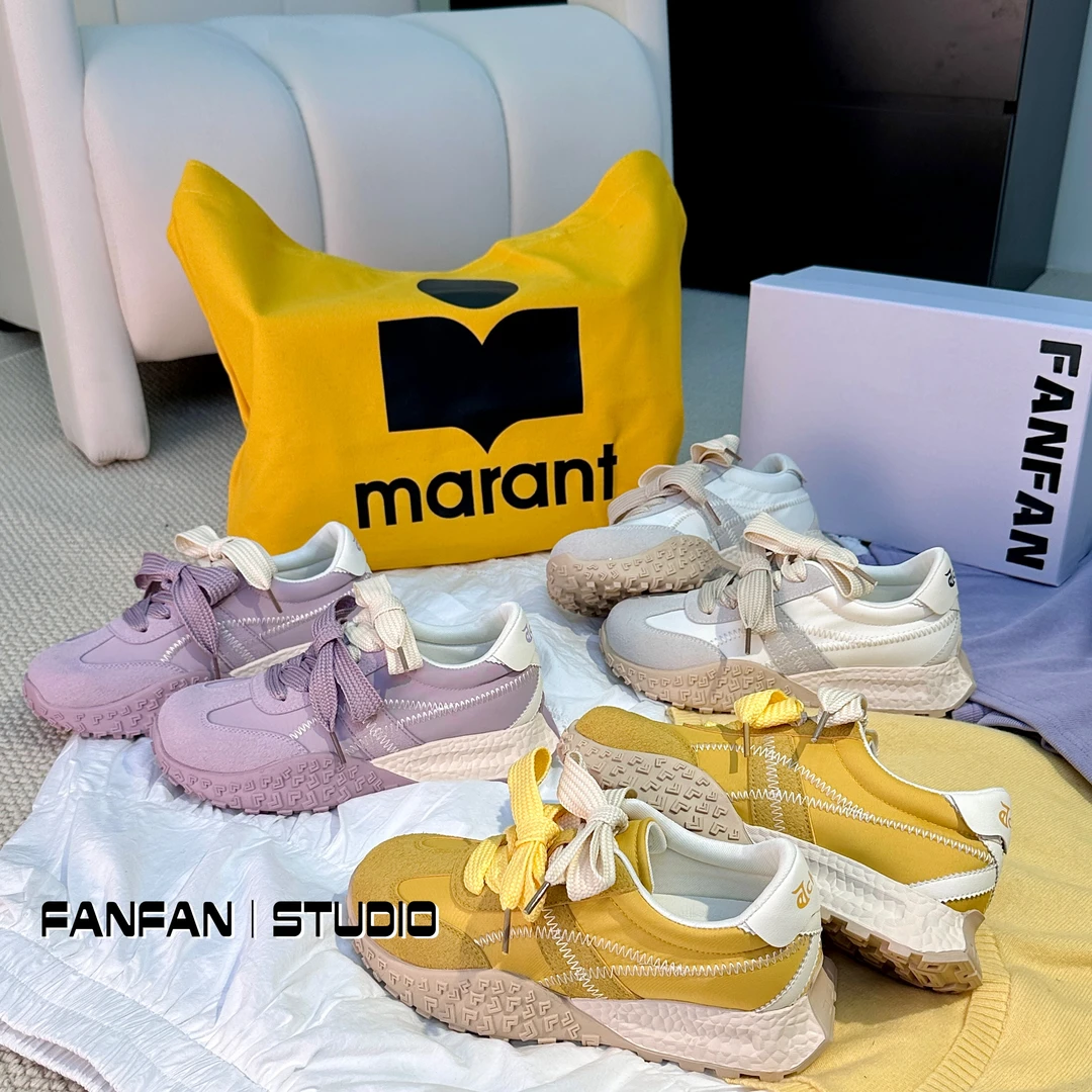 FANFAN | 【拼色德训】复古拼色德训鞋系带百搭休闲运动阿甘