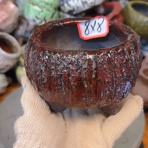 粗陶花盆手工花盆制作