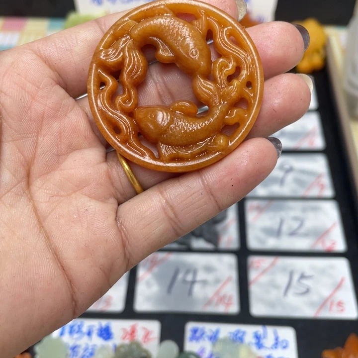 烟****蛇纹石玉合金颈饰