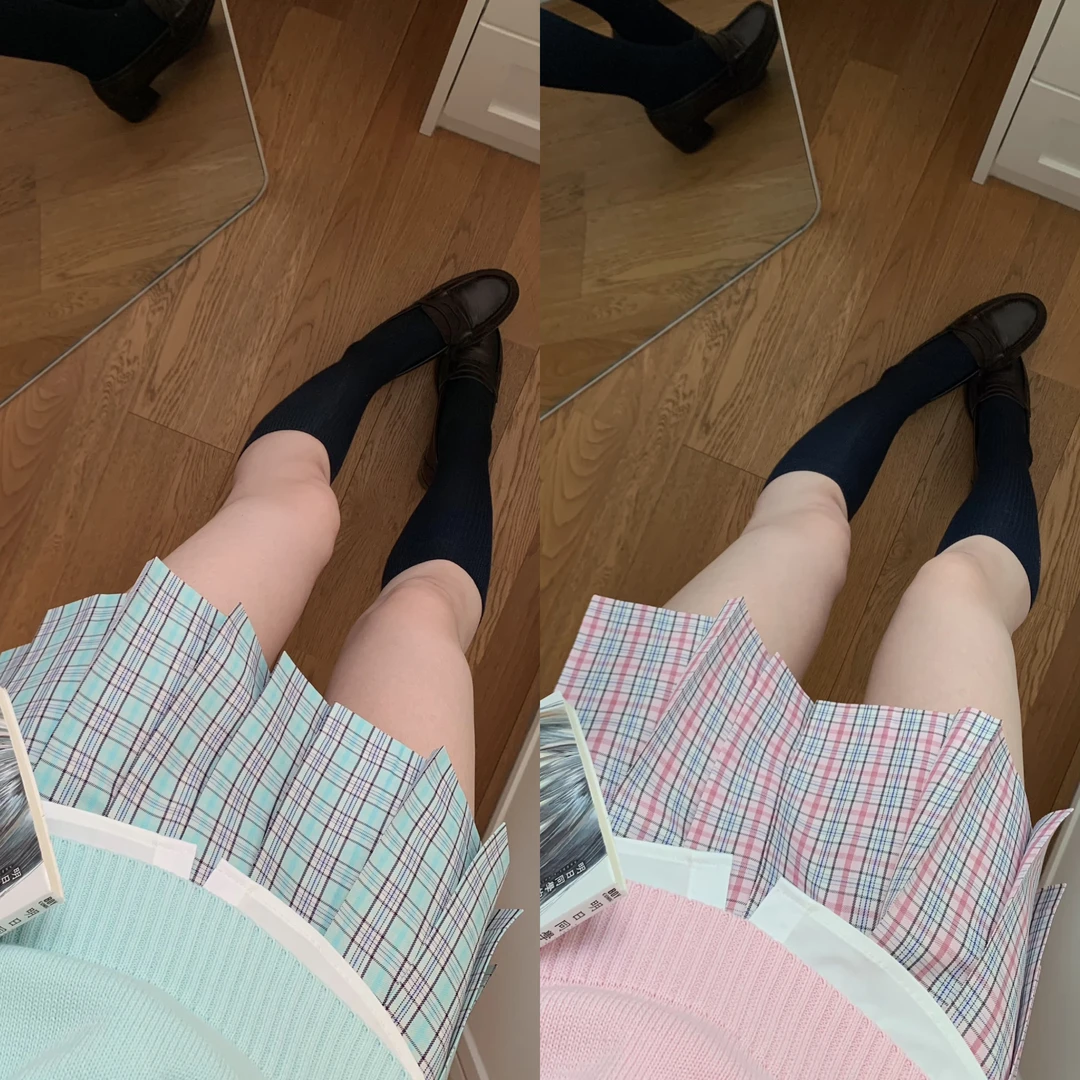 甜猫酱原创双子【柠檬汽水】【樱花树下】正版jk格裙女学院风日系