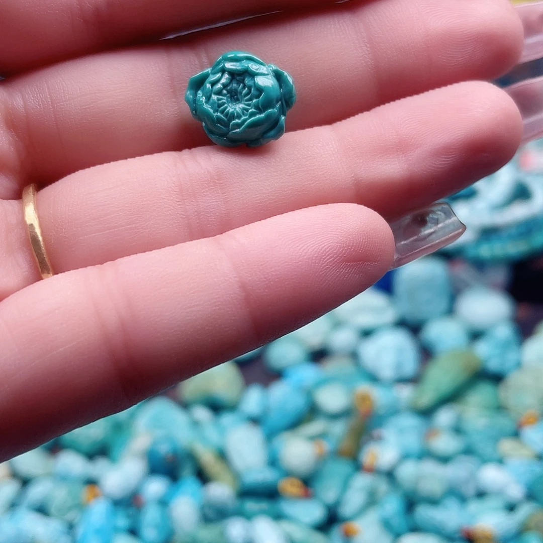 颖***果绿松石未镶嵌吊坠(不含链)