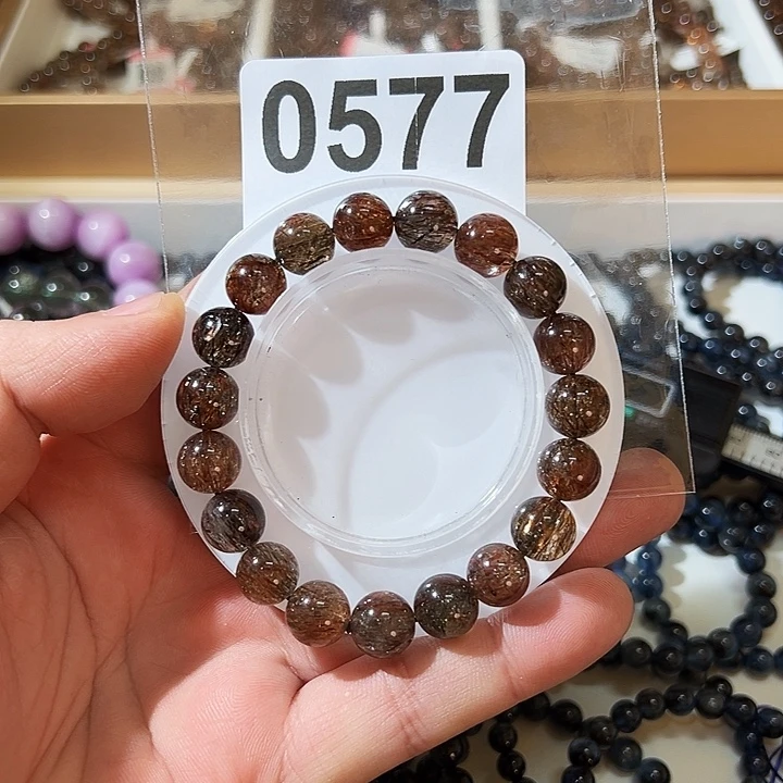 水晶手链未镶嵌黑金超七水晶手链卡10.5