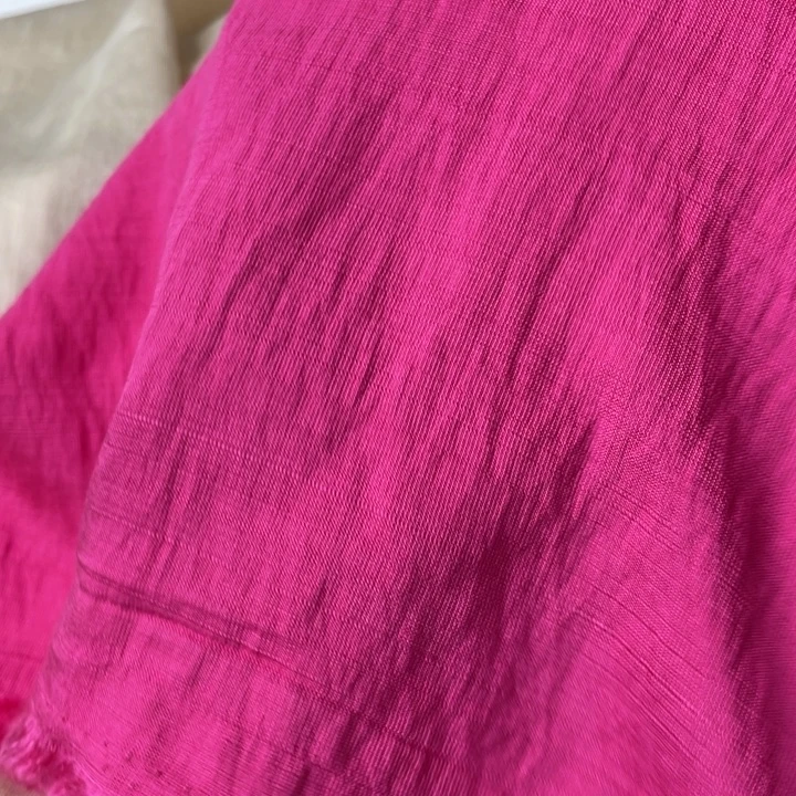 天丝（莱赛尔纤维）玫粉色棉麻2米