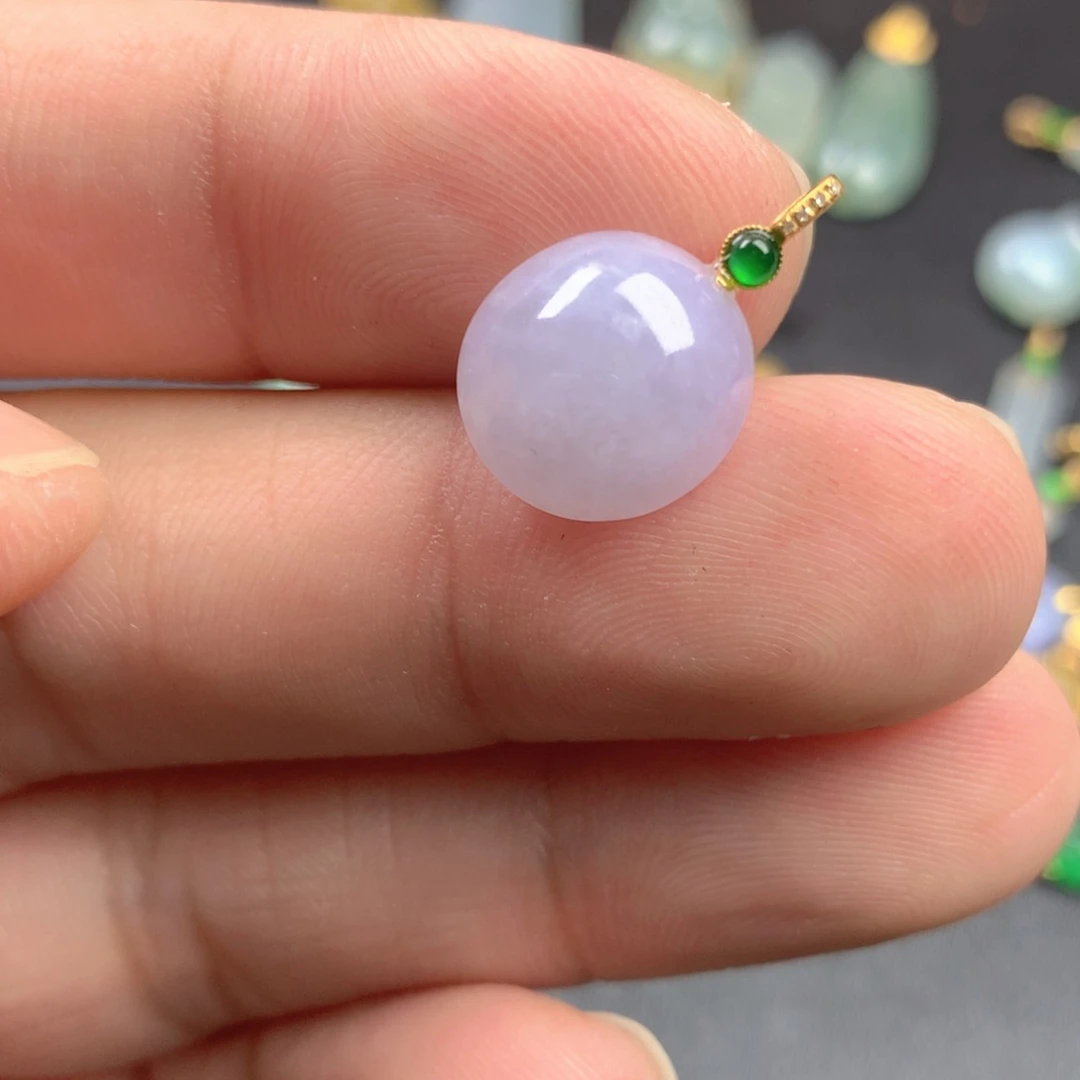 【闪购商品】颈饰18K金镶嵌翡翠翡翠