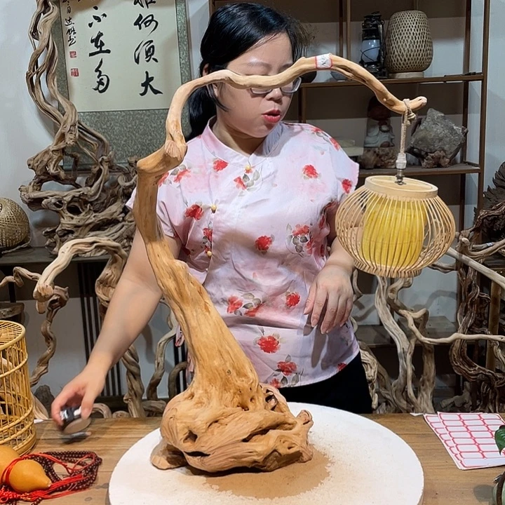 香榧木杜鹃根根艺摆件