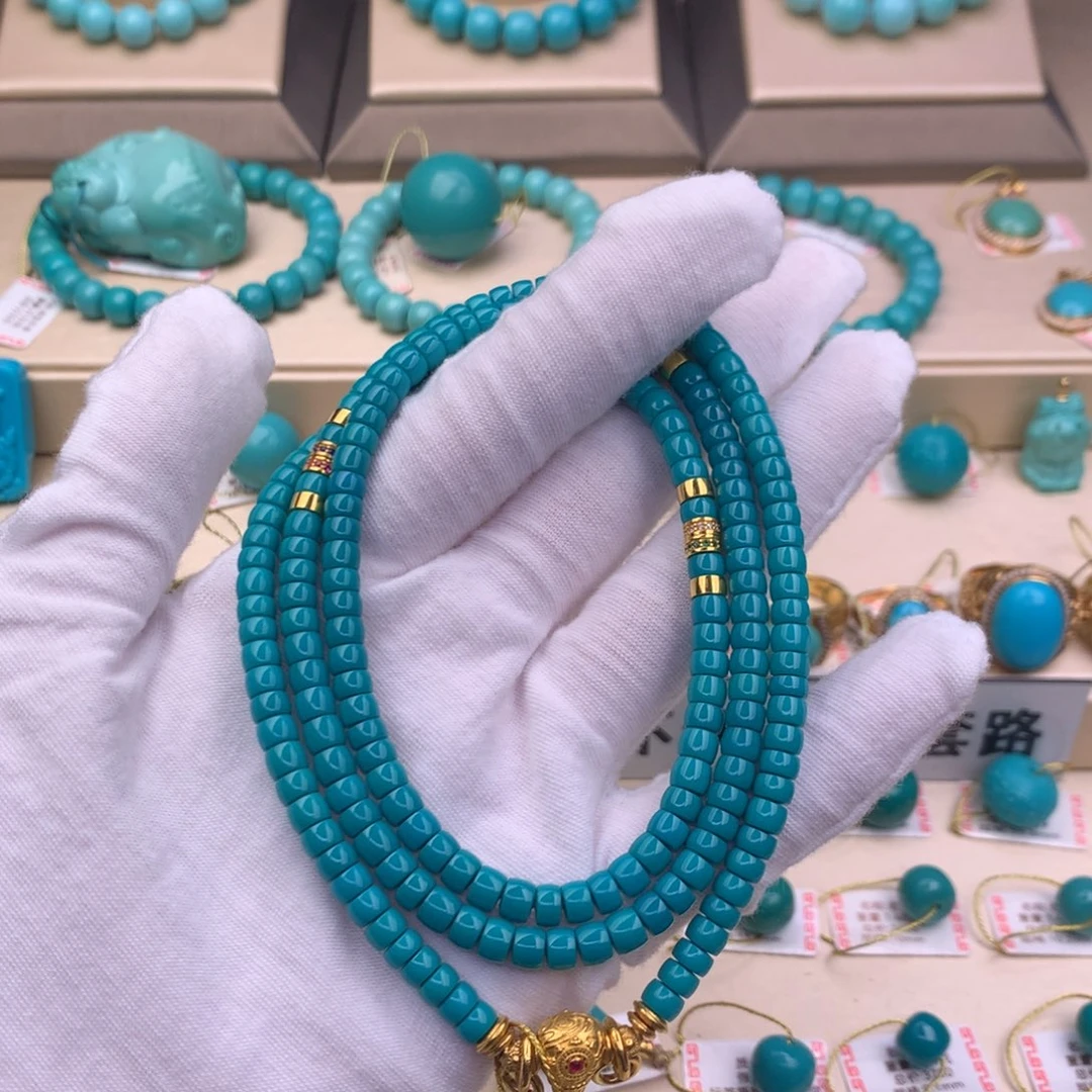 18K金镶嵌绿松石珠宝奇石