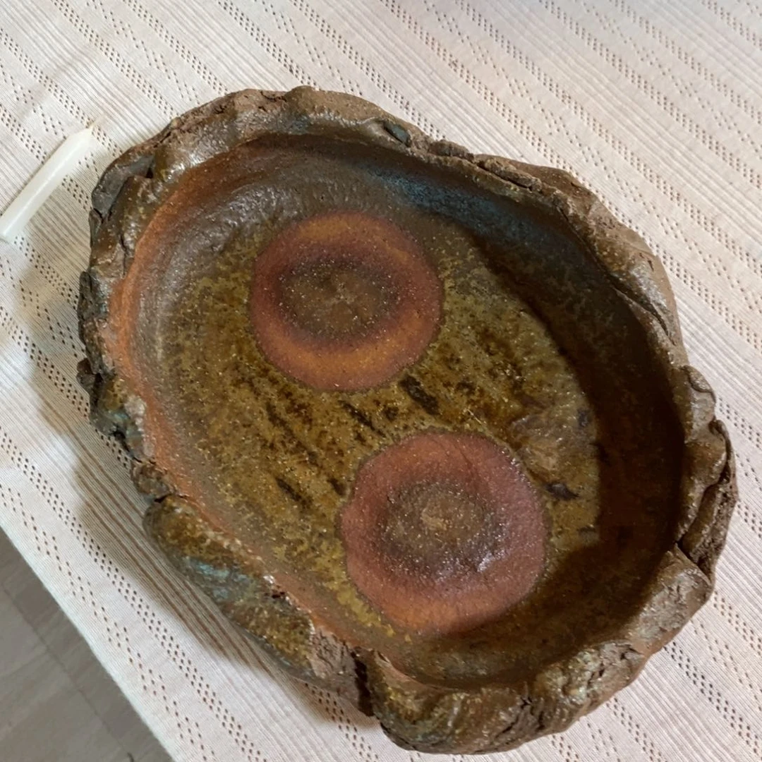 瓷片备前烧小壶承 水盘