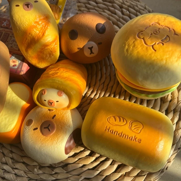 木吉烤面包食玩巧克力慢回弹玩具squishy捏捏乐解压创意礼物