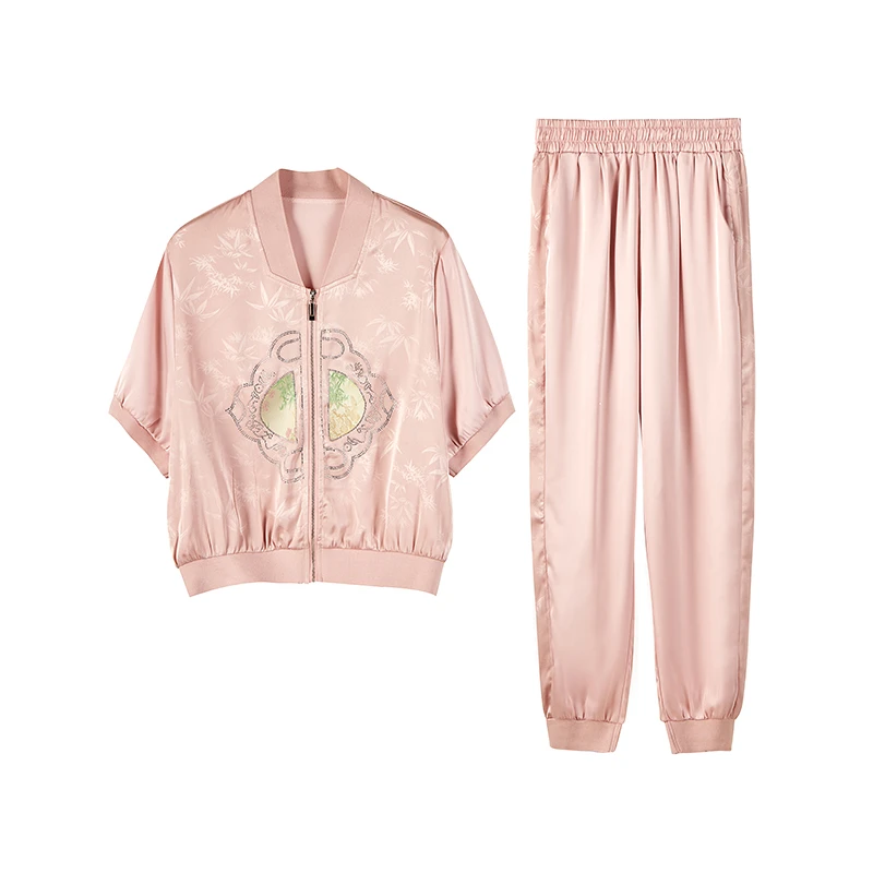 N-编号【A12】夏季新款原创新中式国风轻奢印花图案减龄套装-A007