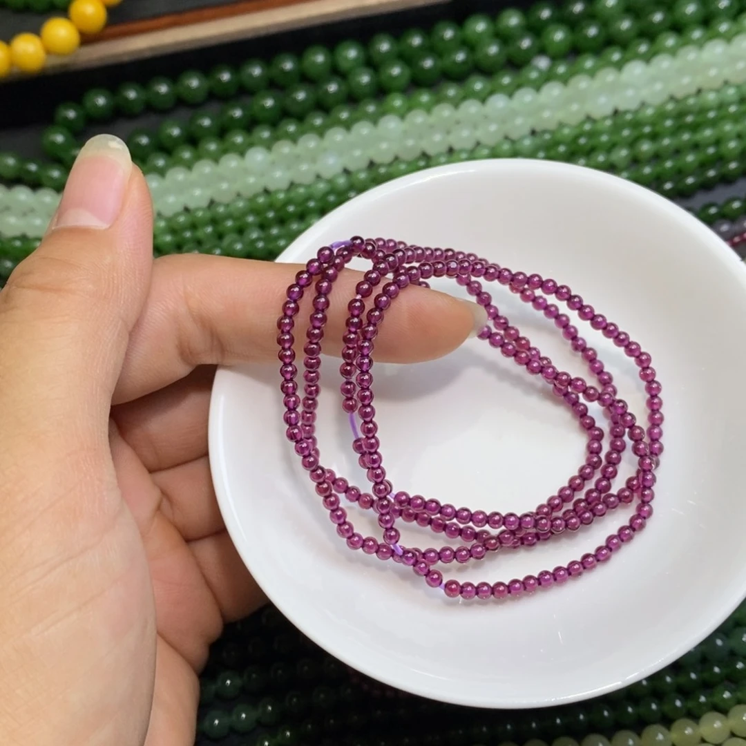 手链未镶嵌石榴石卡3左右紫牙乌手链