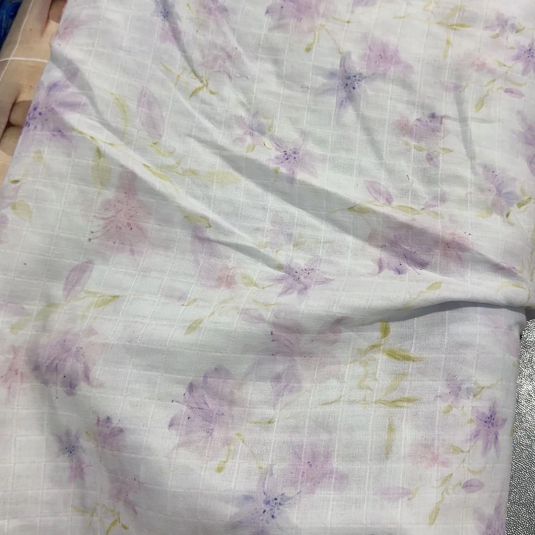 纯棉格子双层纱1米价X1.45米宽E区