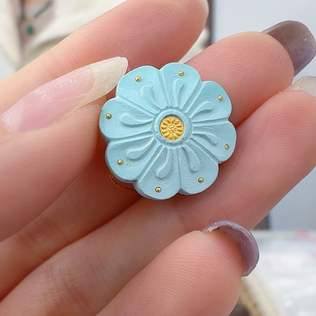 魚***)绿松石未镶嵌珠宝半成品