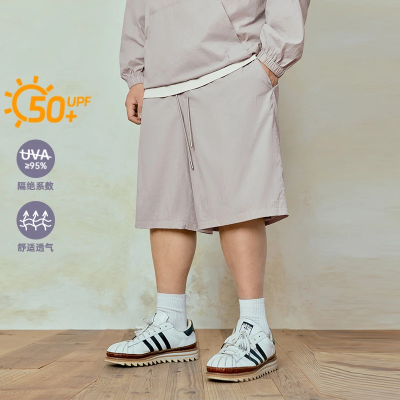 NMAX大码潮牌男装25年夏装五分裤UPF50+运动风宽松防晒短裤FNK020