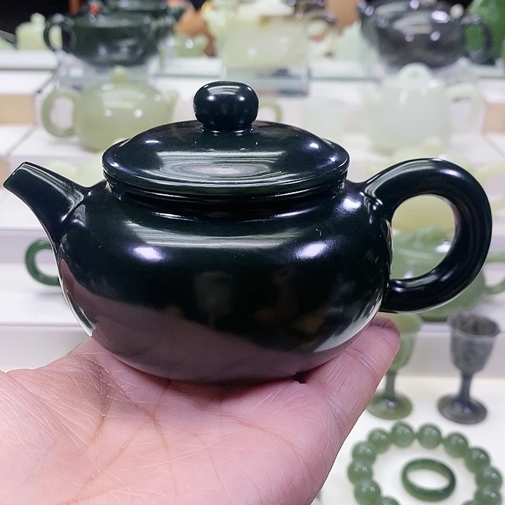 未镶嵌和田玉挂件茶壶220m l