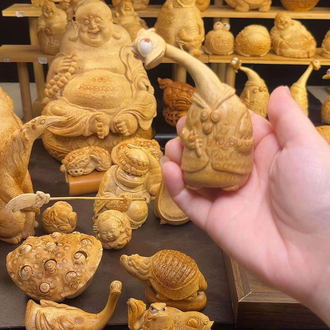 竹竹根的雕刻艺术鸭子