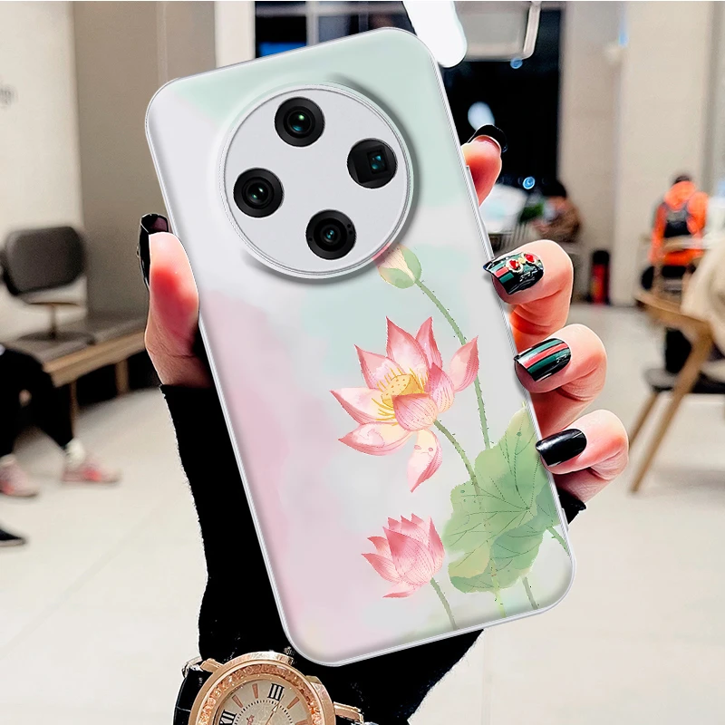 适用OPPOFindx8水凝壳Findx8Pro手机壳好运莲花时尚新款防刮防摔