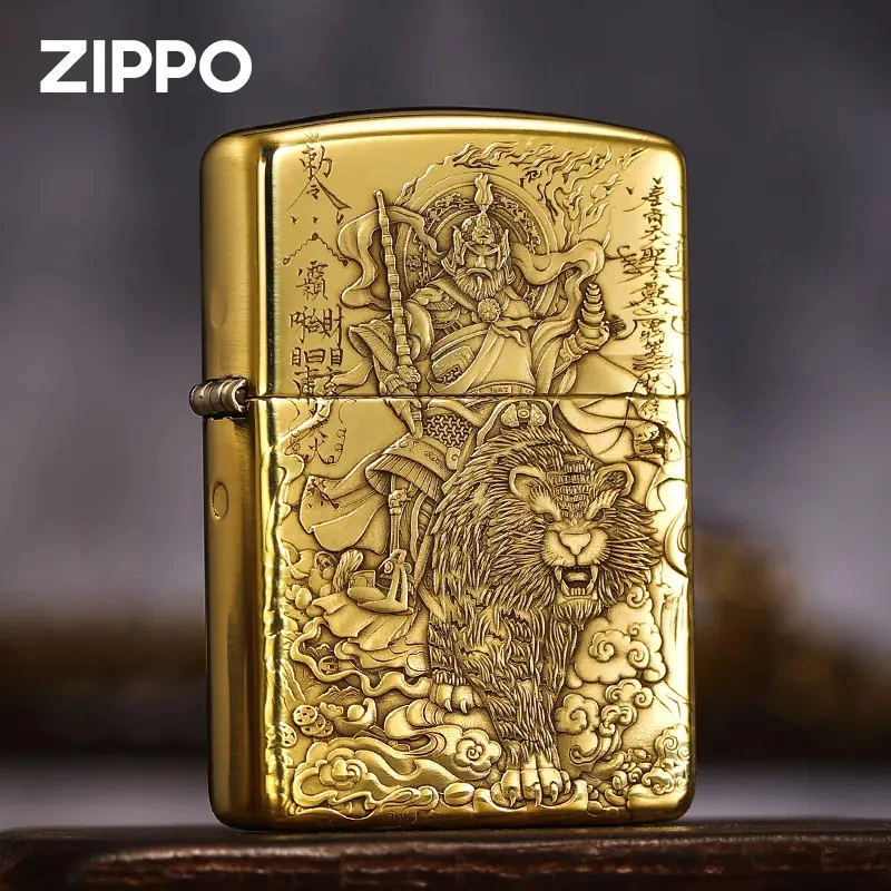 Zippo正品打火机专属纯铜盔甲赵公明