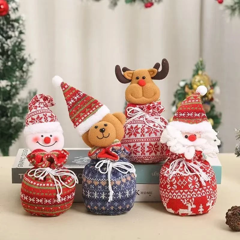 【2026圣诞新款】圣诞节老人苹果袋儿童礼物袋平安夜糖果礼袋车挂件