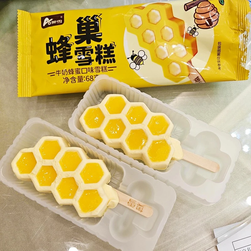 新品支奥雪蜂巢雪糕牛奶蜂蜜口味冰淇淋网红冰糕冷饮批发