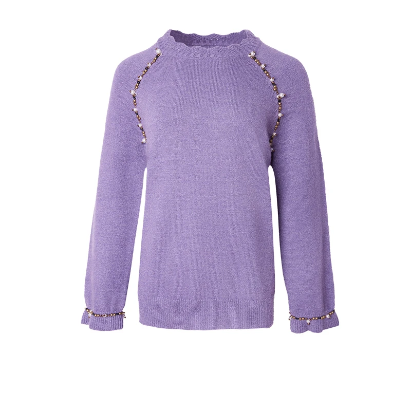 21978大码女装2024秋冬时尚优雅气质休闲百搭显瘦保暖针织衫