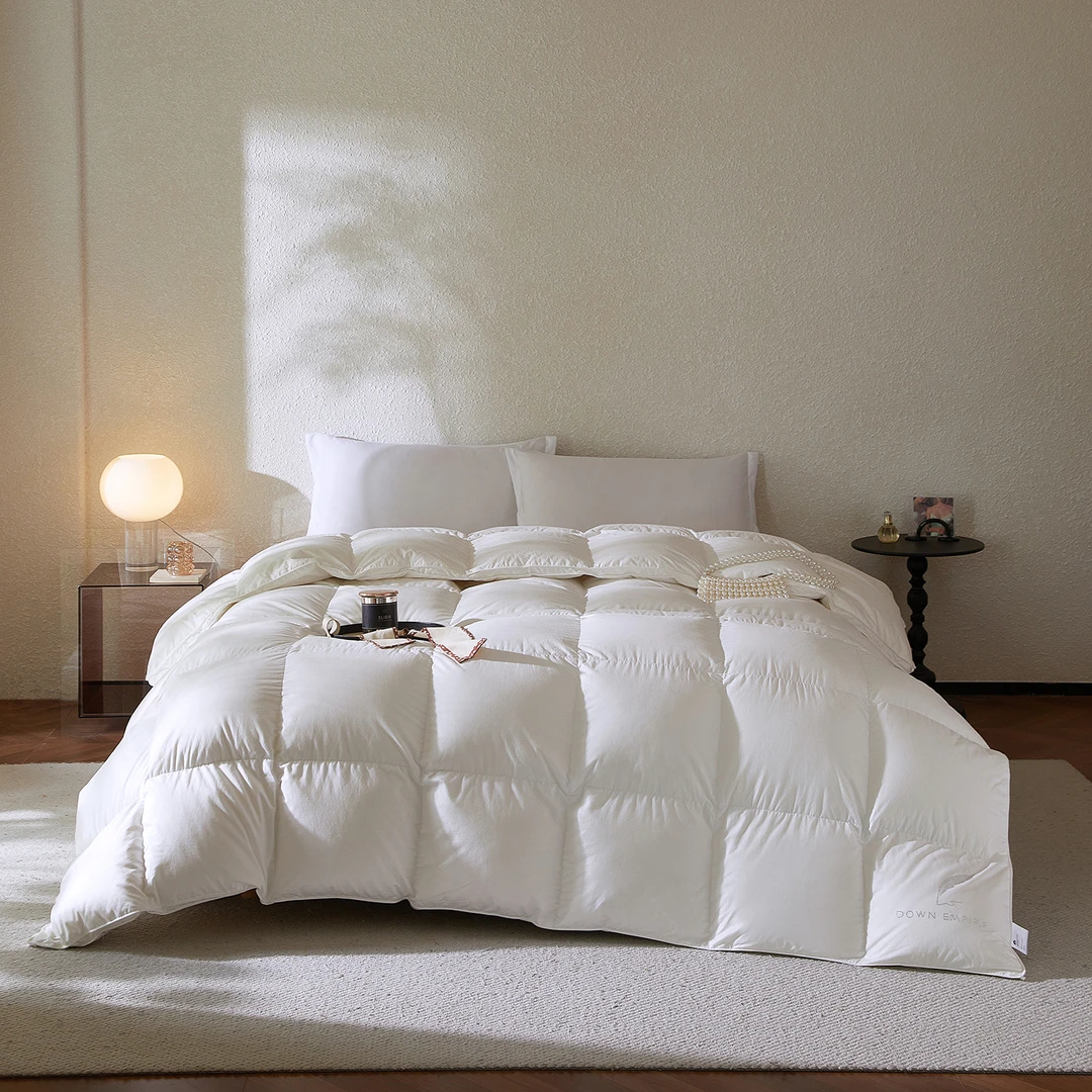 年货节！现场定制大朵吊吊绒白鹅绒羽绒被加厚冬被