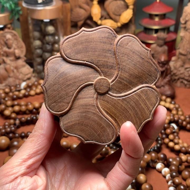 把件檀香木老山檀盒子微瑕