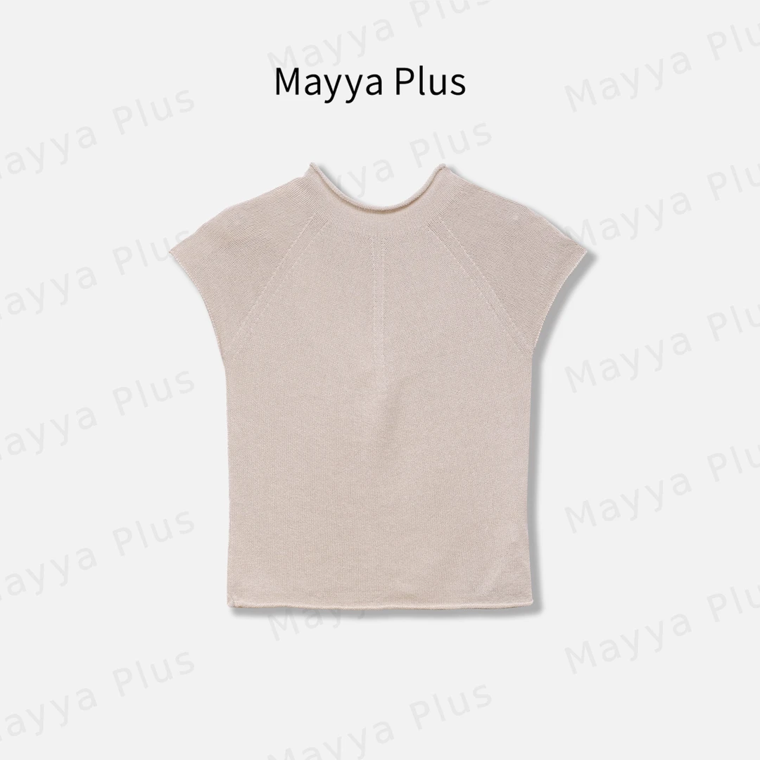 【素缕】Mayya Plus麦芽定制高级感气质圆领针织衫显瘦上衣32536236