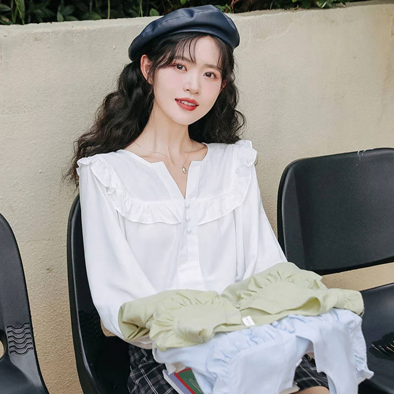 法式长袖衬衫女2025秋装新款高级感小飞袖衬衣设计感百搭气质上衣