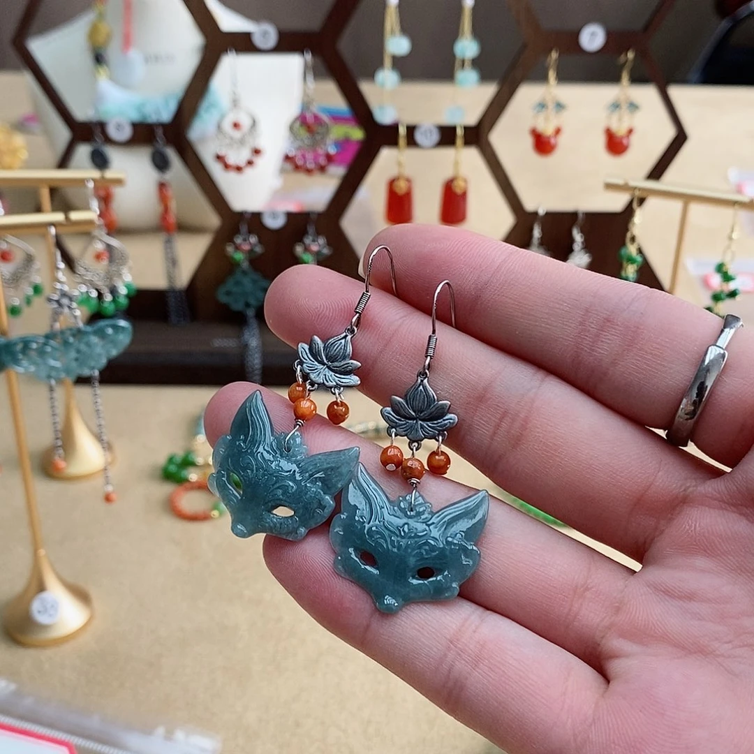 翡翠未镶嵌耳饰这个链接不要拍