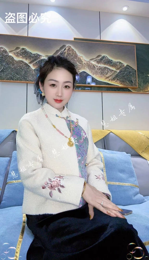 [慧姐专属]~和熙~新中式刺绣撞色汉元素秋冬加厚外套