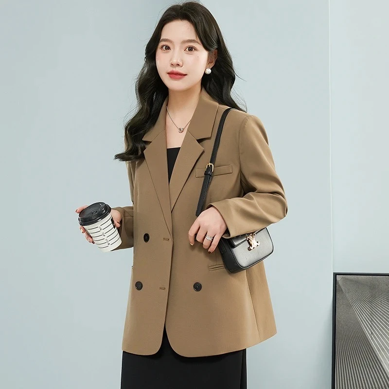 气质西装外套女2025年春装新款韩版高级感休闲小个子春秋黑色西服