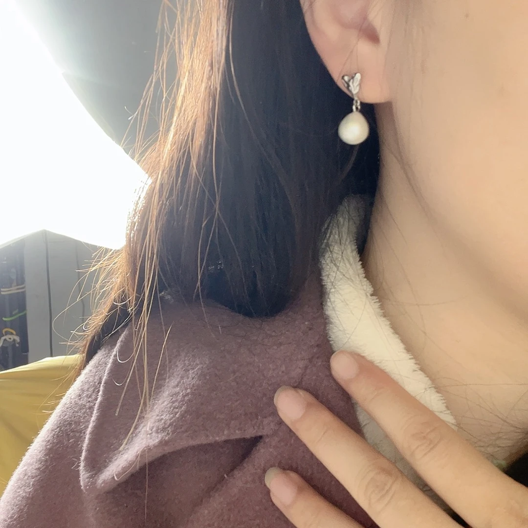 耳饰淡水珍珠银S925镶嵌
