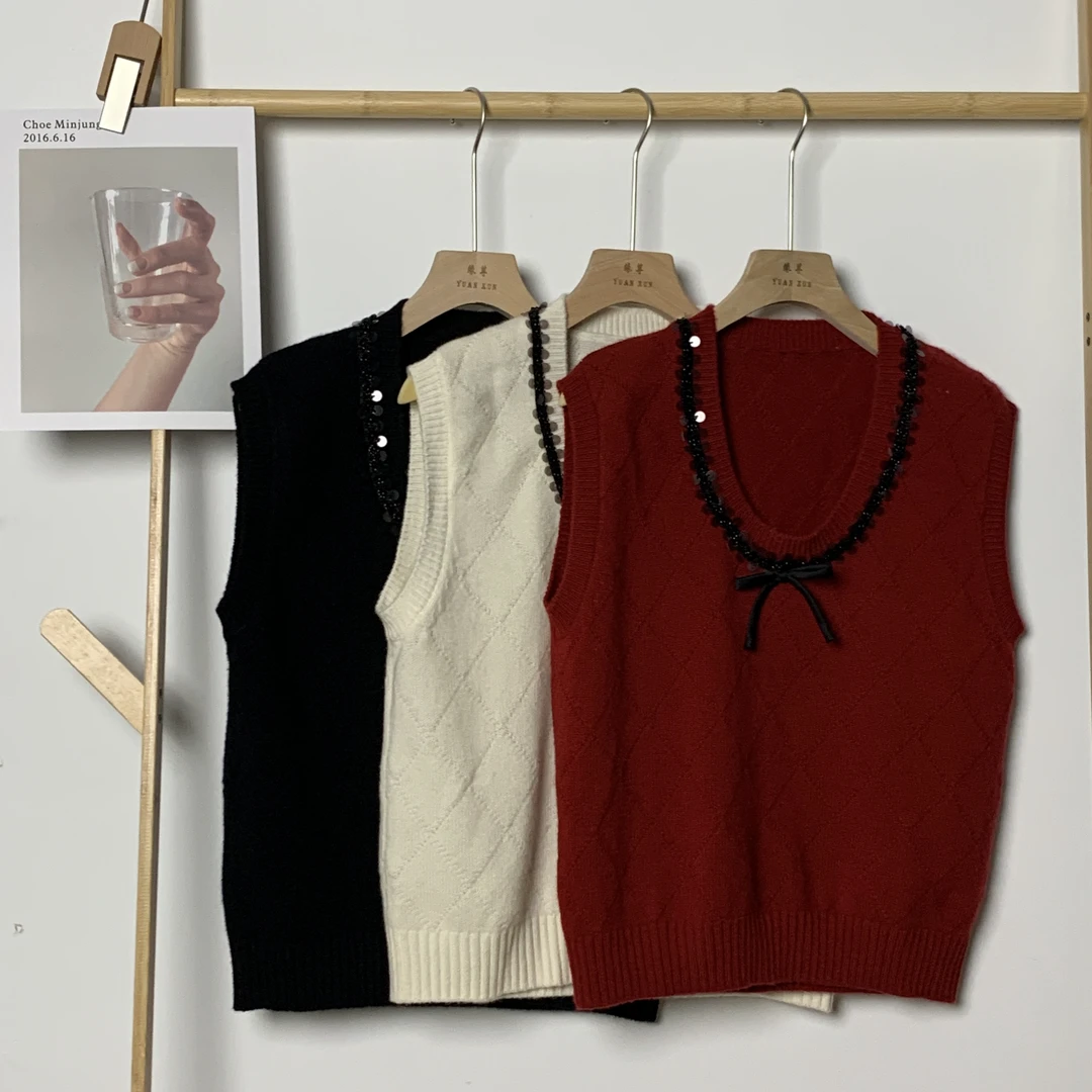 YUANXUN 100羊毛贵气百搭修身背心