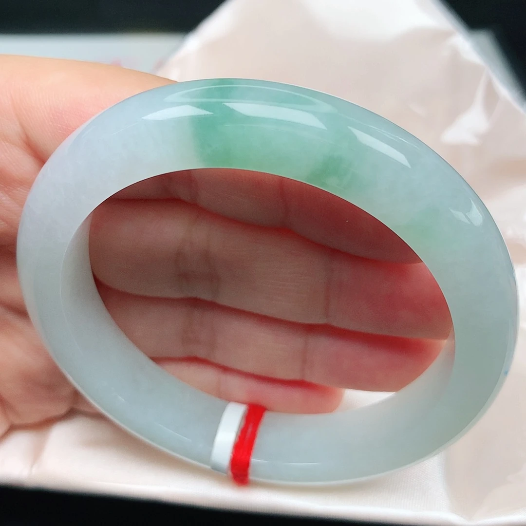 未镶嵌手镯翡翠29冰飘绿