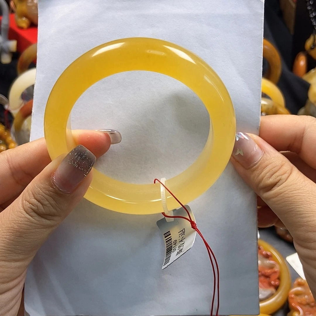 石英质玉（黄龙玉）未镶嵌手镯H