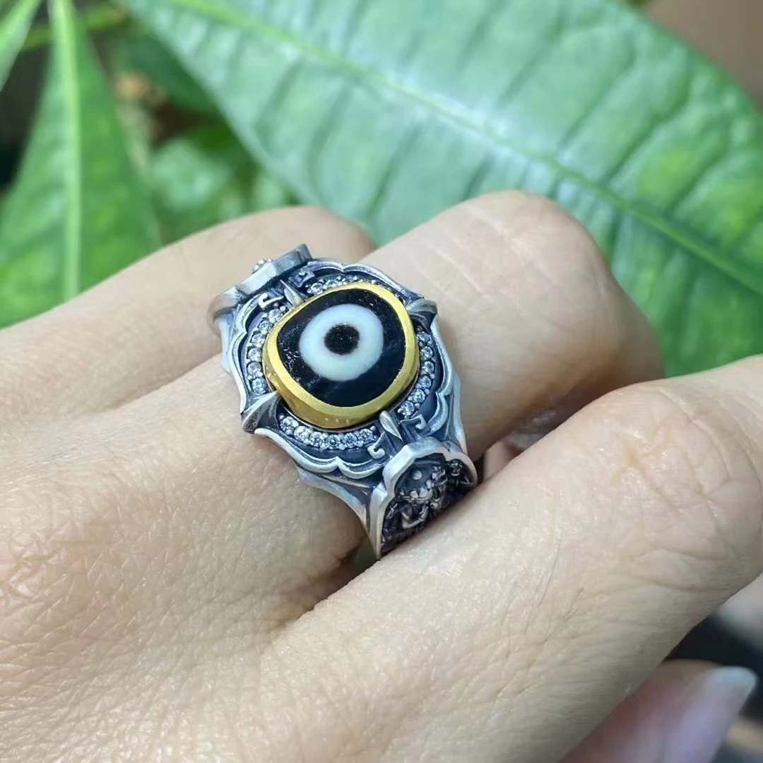 925银戒指 藏式925摩利支天戒指