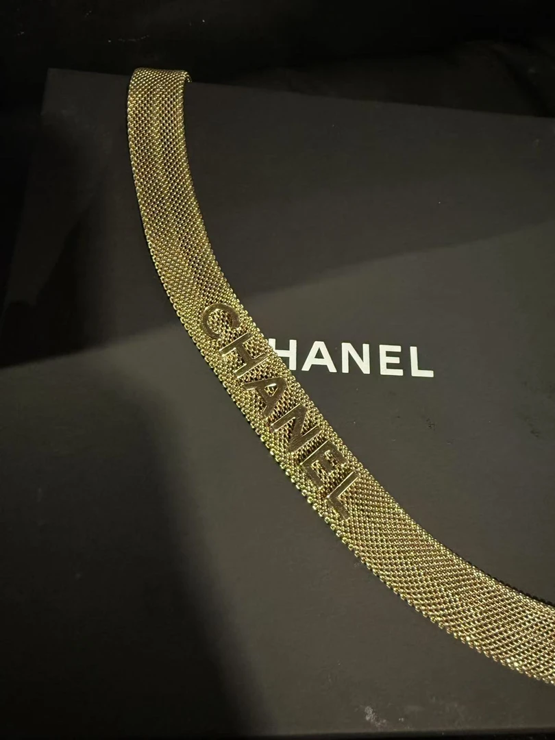 95新 Chanel/香奈儿 17A 字母编织宽项链/15804020