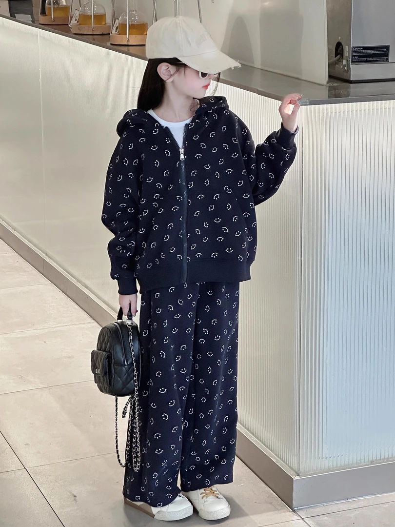 女童外套套装秋季2025新款女大童时髦运动服儿童洋气秋装潮酷衣服