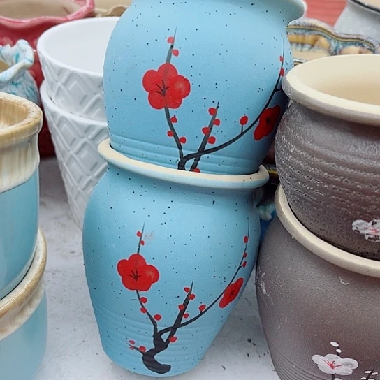 多肉绿植陶瓷花盆9.9包邮