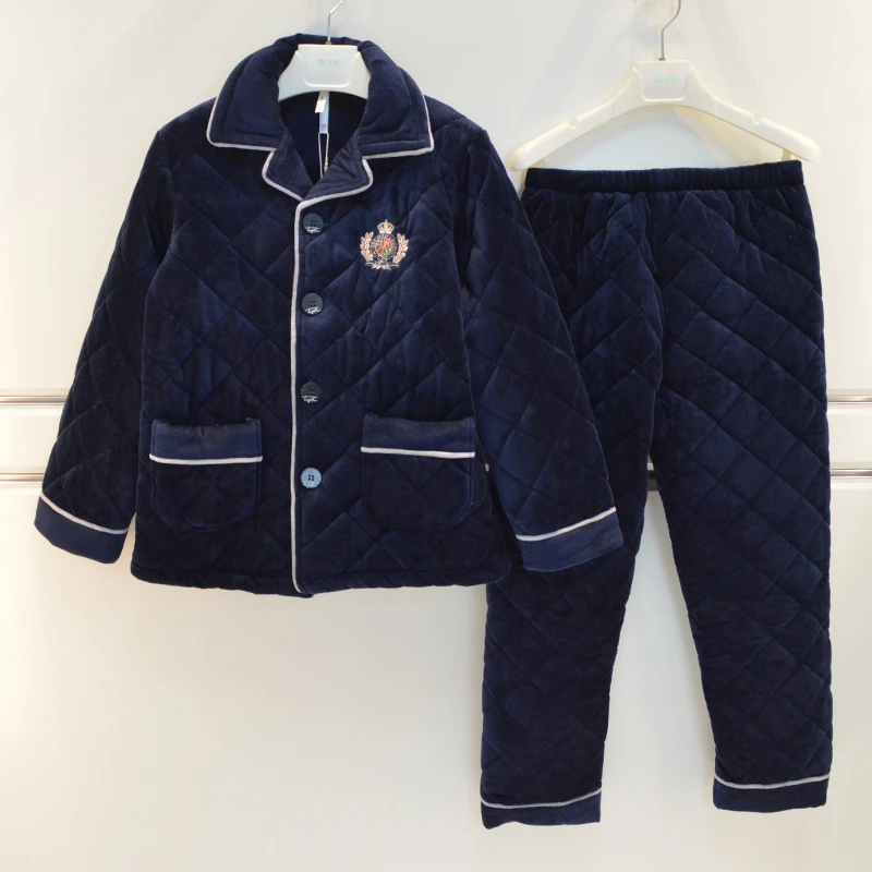 彩色品牌睡衣男童冬季家居服31716