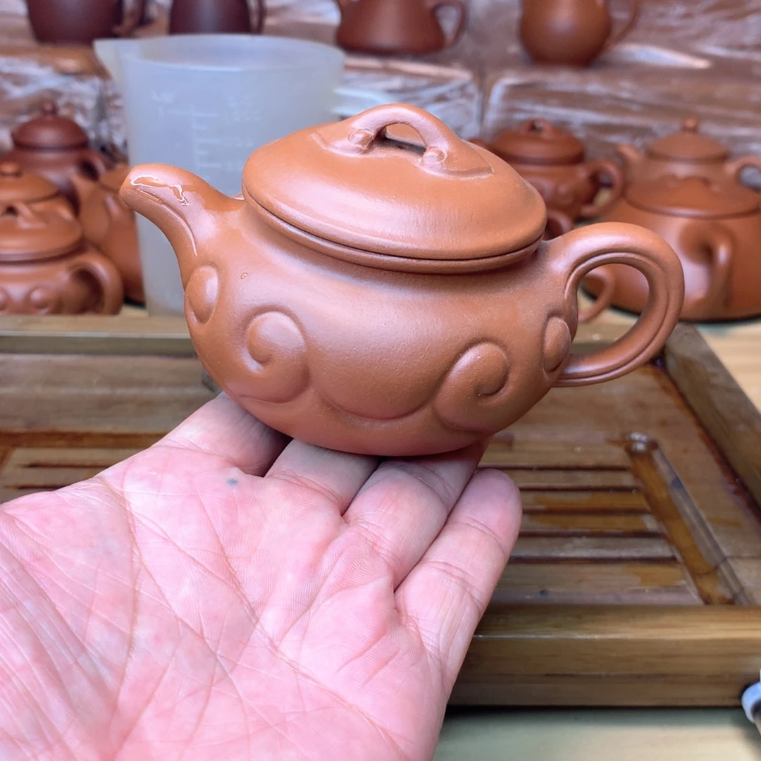 茶壶紫砂沧*原矿赵庄朱泥精工仿古如意