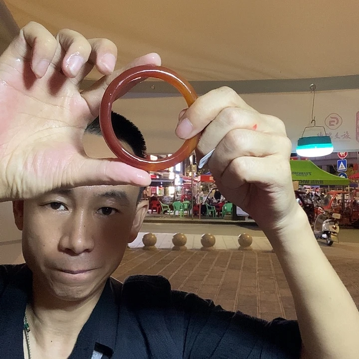 安***務玛瑙/玉髓未镶嵌手镯58圈口