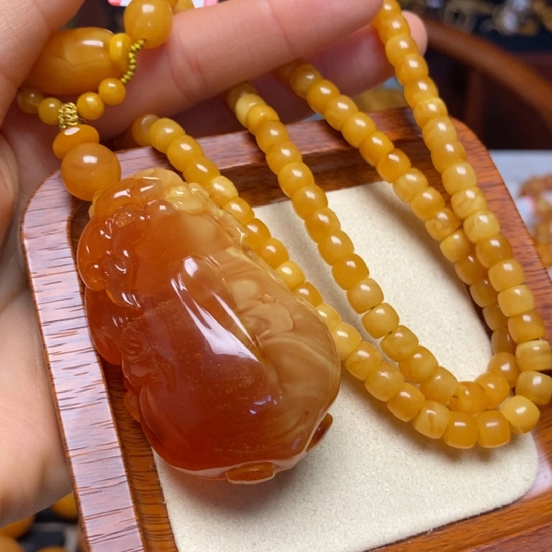 【闪购商品】蜜蜡颈饰未镶嵌项链