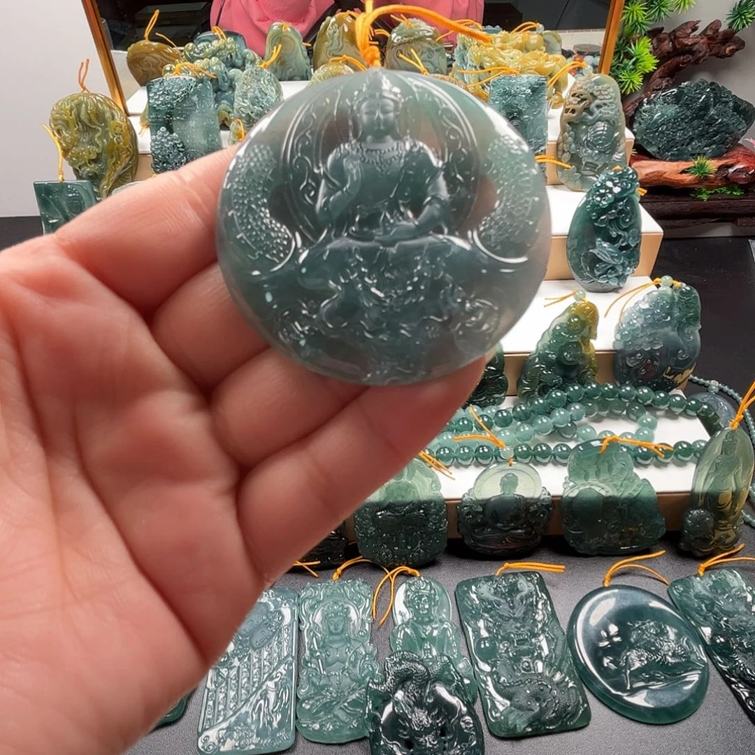 翡翠未镶嵌吊坠(不含链)纯天然A货翡翠吊坠666