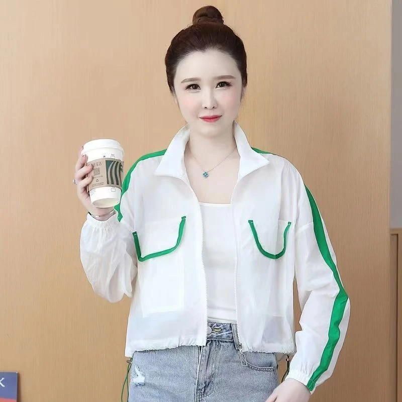 防晒衣女2025开衫韩版新款宽松透气短款薄款时尚洋气外套开学季