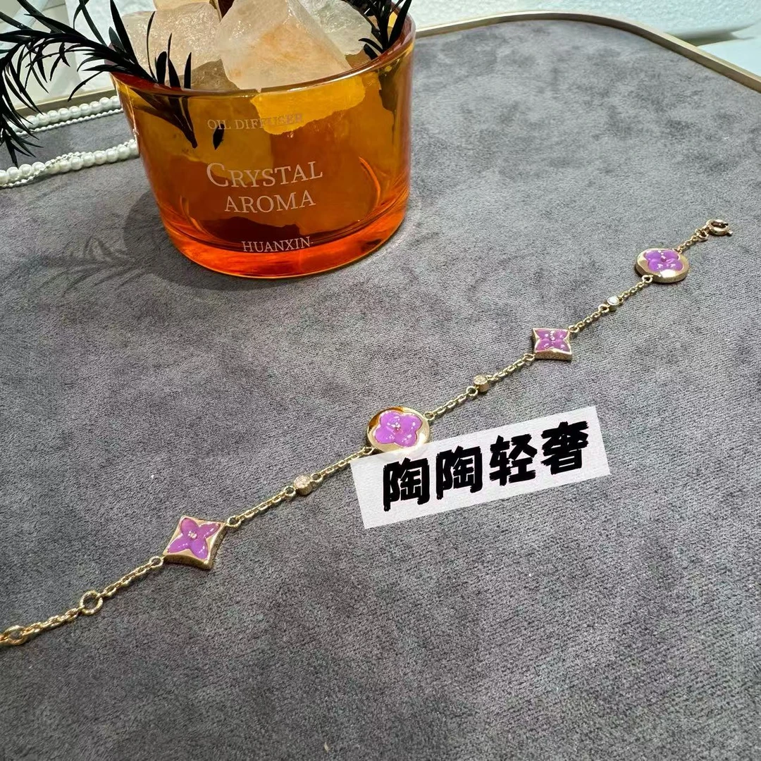 铜合金仿珍珠手链 TT高奢系列驴家紫贝贝手链SLa719