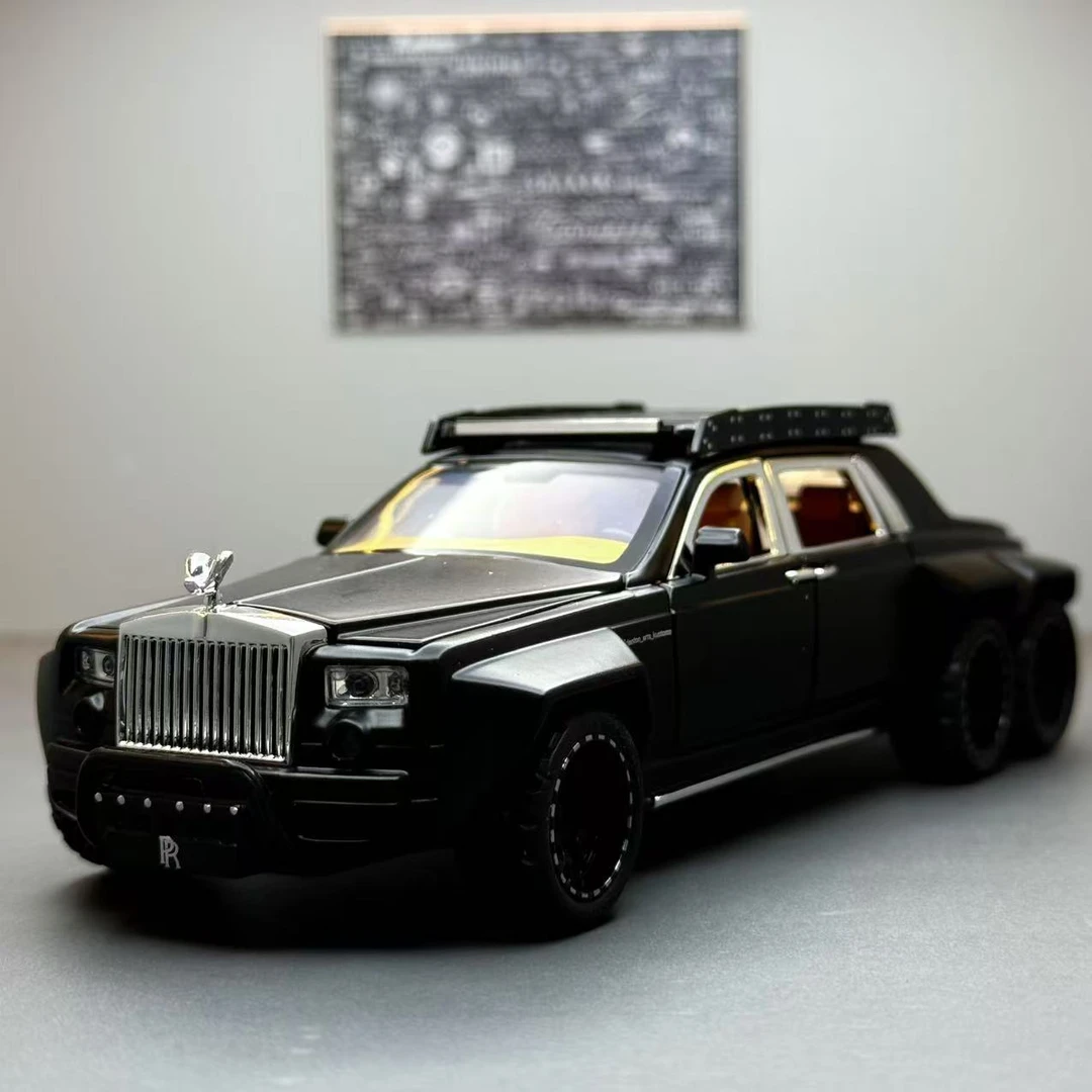 【劳斯莱斯幻影-6X6】仿真合金汽车模型摆件炫酷声光劳斯莱斯模型